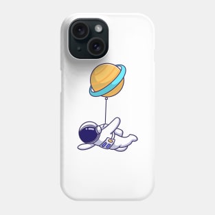 Astronaut Floating Planet Cartoon Phone Case