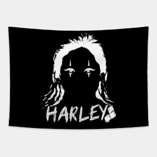 Harley Quinn Ink White Tapestry