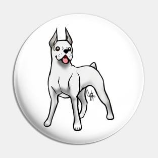 Dog - Boxer - White Pin