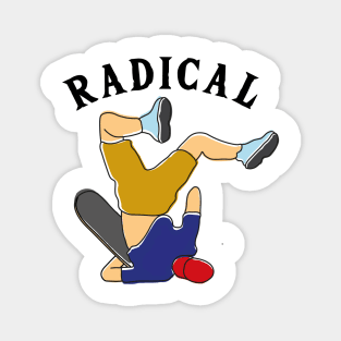 Radical skateboarding face plant skating stunt Magnet