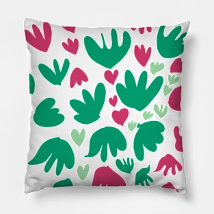 Matisse Cherry Green Abstract Flowers Pillow