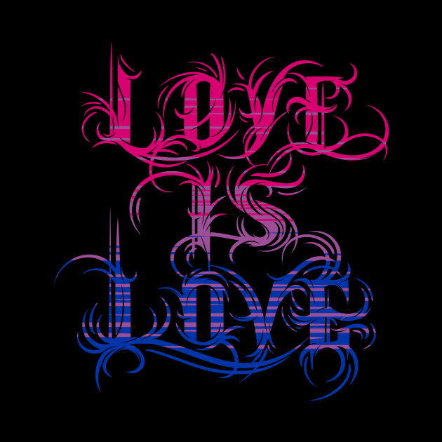 Love is Love - Bisexual Pride by Manfish Inc.