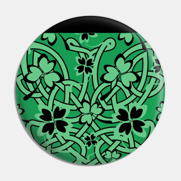 Celtic Clover Pin by LylaLace Studio