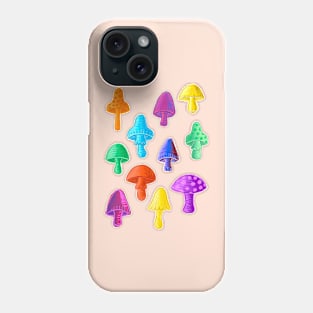 Multicolored Mushrooms Phone Case