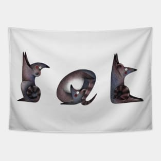 Alphabet Yoga Rat Tapestry