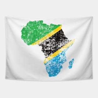 Flag of Tanzania inside Africa Tapestry