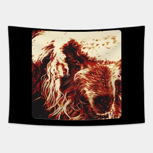 Artistic Style Lamb Head Face Art Tapestry