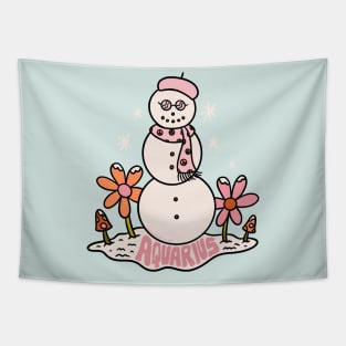 Aquarius Snowman Tapestry