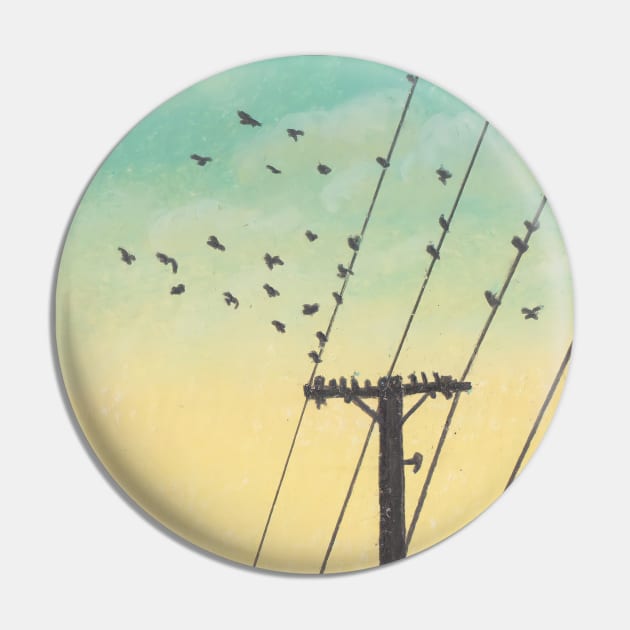 Birds on the Wires Pin by jangilbert23