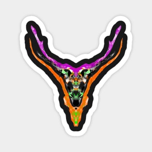 Abstract Deer Skull Magnet