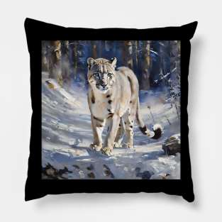 Snow Leopard Study Pillow