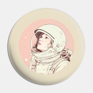 Astronaut Girl Pin