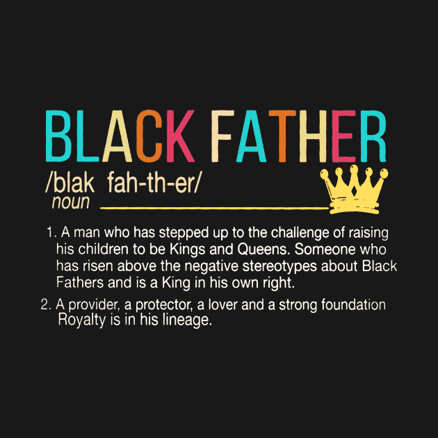 Black Father Vintage T shirt by jazmitee