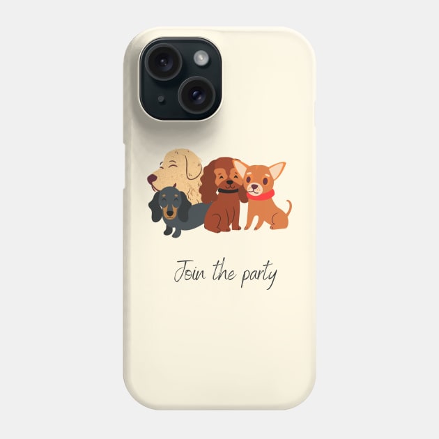 Pet animal bulldog chihuahua party Phone Case by Mia