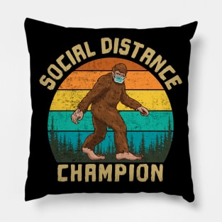 Funny Bigfoot Social Distance Champion, Funny Introvert Pillow