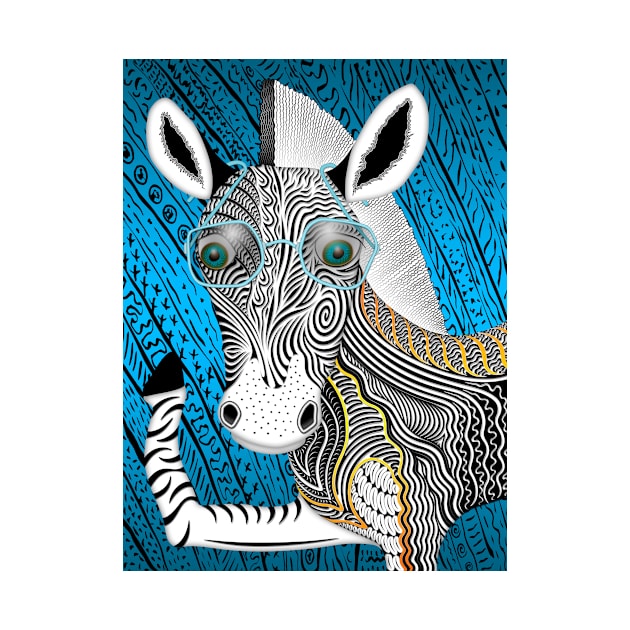 Portrait Of The Artist As A Young Zebra by becky-titus