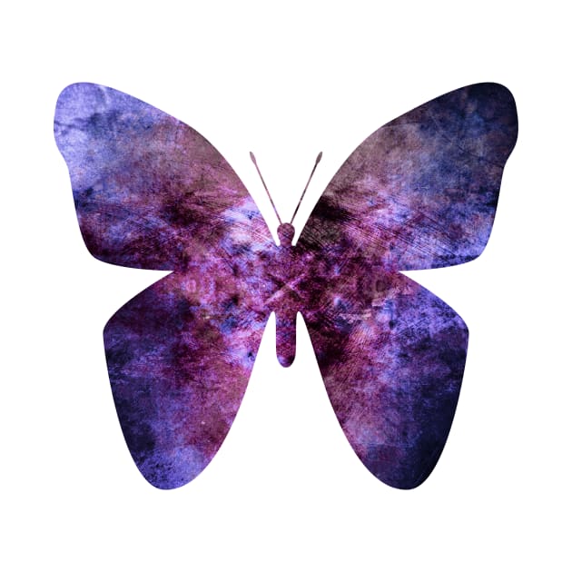 Purple grunge butterfly by Playfulfoodie