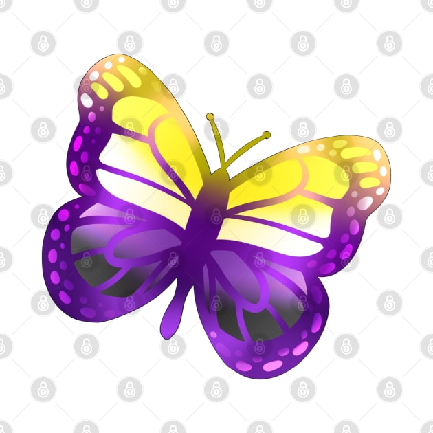 LGBTQ+ Pride Butterfly - Nonbinary by leashonlife