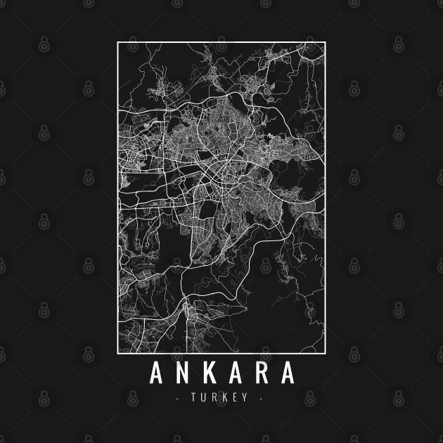 Ankara Turkey Minimalist Map by Mapagram