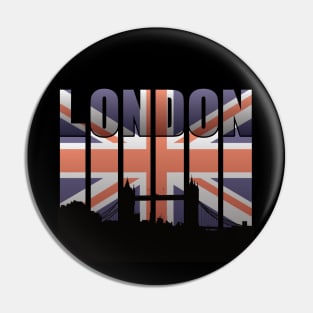 British Flag over London City Pin