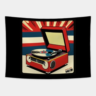 American Vinyl Culture Record Player Tapestry