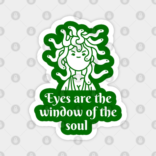 Medusa Gorgon Head Anti social Mythology joke Magnet by Witchy Ways