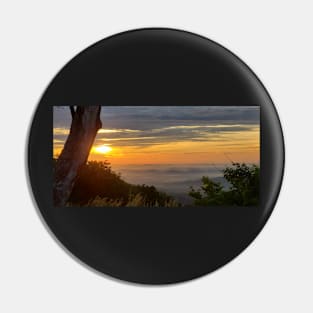 Misty Mountain Sunrise in Appalachia Pin