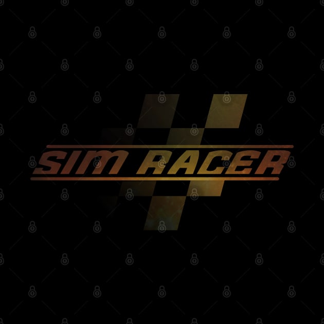 Sim racing or sim racer checkered flag for simracing by Guntah