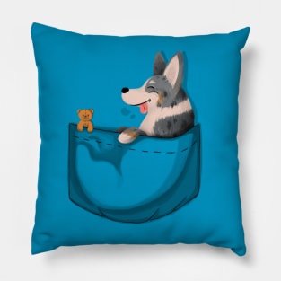 Blue Merle Pocket Corgi Pillow