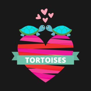 Cute Romantic Kissing Tortoises Turtle Animal Wildlife Nature Lover Heart Gifts T-Shirt