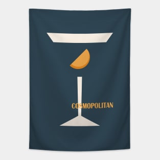 Cosmopolitan, Cocktail, Retro 70s, Aesthetic art, Alcohol poster, Mid century modern, Minimalist Tapestry