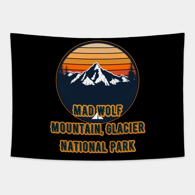 Mad Wolf Mountain, Glacier National Park Tapestry by Canada Cities