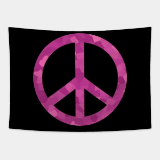 Peace Sign Purple Tapestry