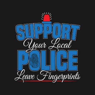 Funny Police Fingerprints Law Enforcement Gift T-Shirt