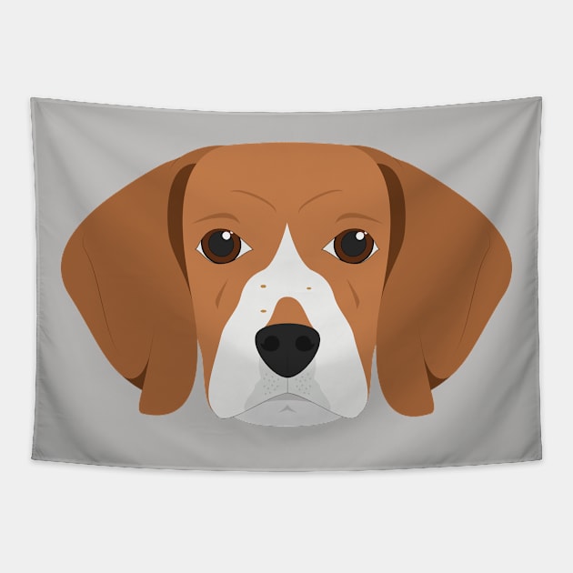 Beagle Dog Face Tapestry by JunkyDotCom