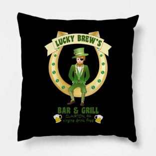 Lucky's Brew Bar and Grill Pillow