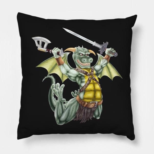 Narby the Barbarian Pillow by gregspanier