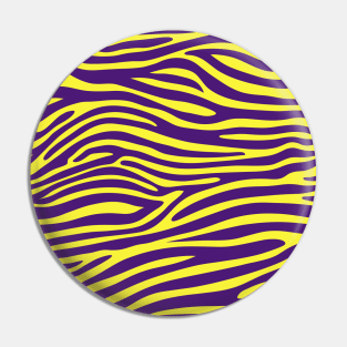 Purple and Yellow Zebra Print Pin