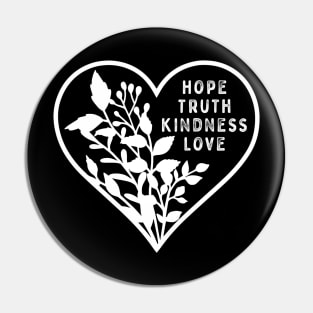 My Full Heart Flowers and Love Pin