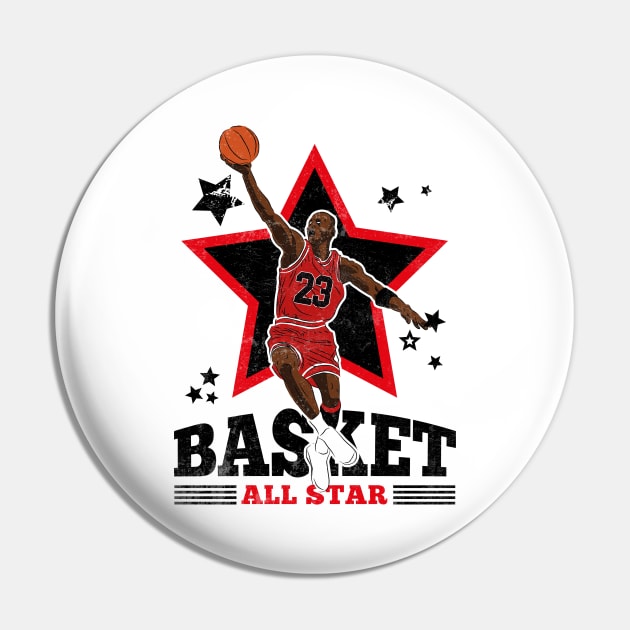 Jordan Basketball His Airness Chicago 23 All Star Pin by TEEWEB