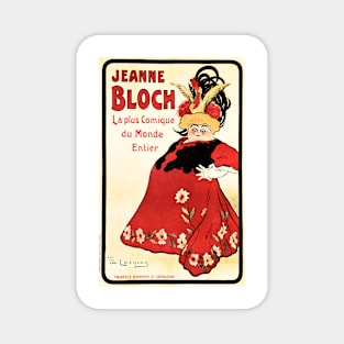 JEANNE BLOCH The Most Comic in the World Vintage French Theater Comedy Play Poster Magnet