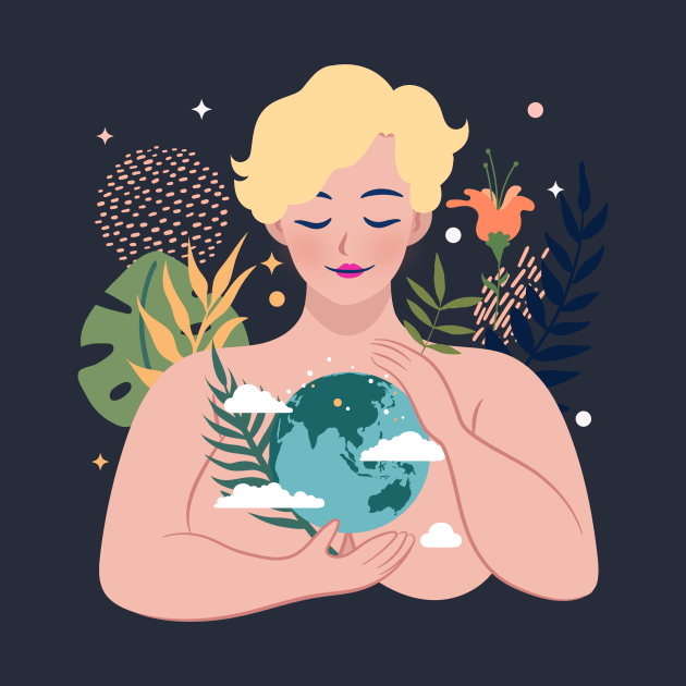 Blonde Mother Earth by InkyArt