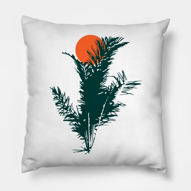 Minimalist Abstract Nature Art #44 Tropical Household Plant Pillow by Insightly Designs