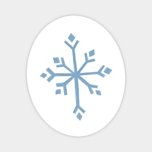 Large Snowflake Digital Illustration in Blues Magnet