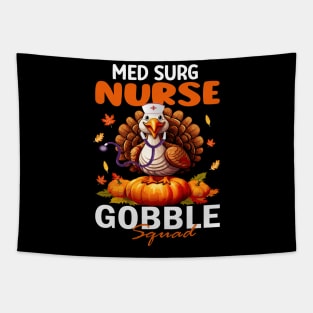 Nurse Turkey Matching MED SURG Gobble Squad Thanksgiving Tapestry