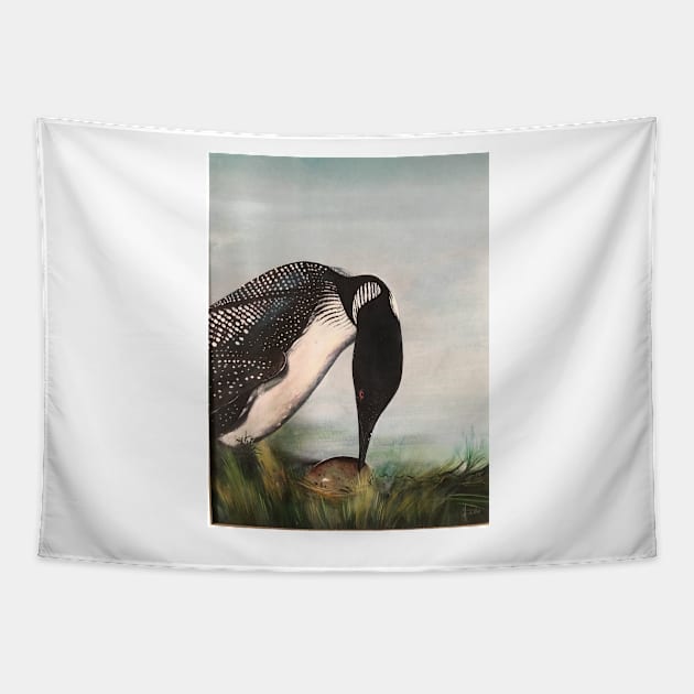 The Mother Loon and the Egg Tapestry by artdesrapides