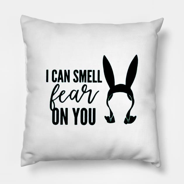 I Can Smell Fear On You Pillow by benangbajaart