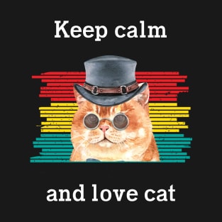 Cat t shirt - Keep calm and love cat T-Shirt