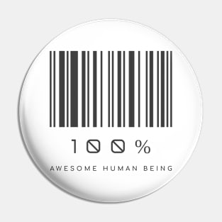 100% Awesome Human Being, Self Love Motivation Pin