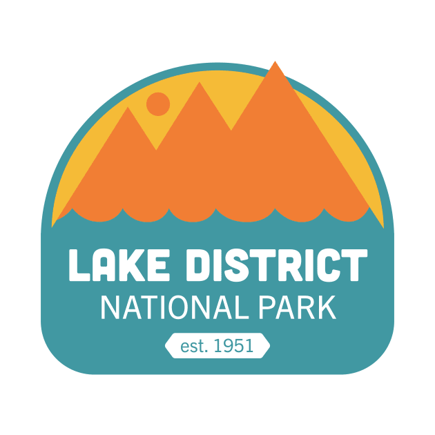 Lake District National Park Badge Logo Illustration by Bex Rocks